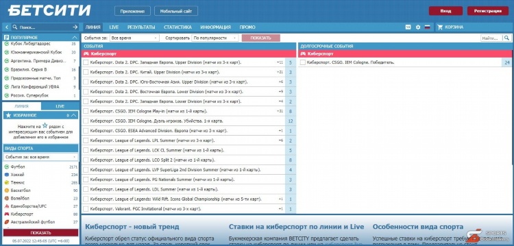 Бк бетсити результаты