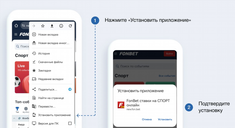 Скачать приложение fonbet на телефон